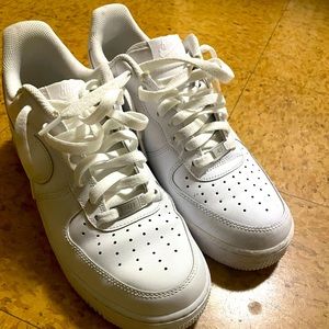 All white Air Force 1s size 9 (only worn one time)